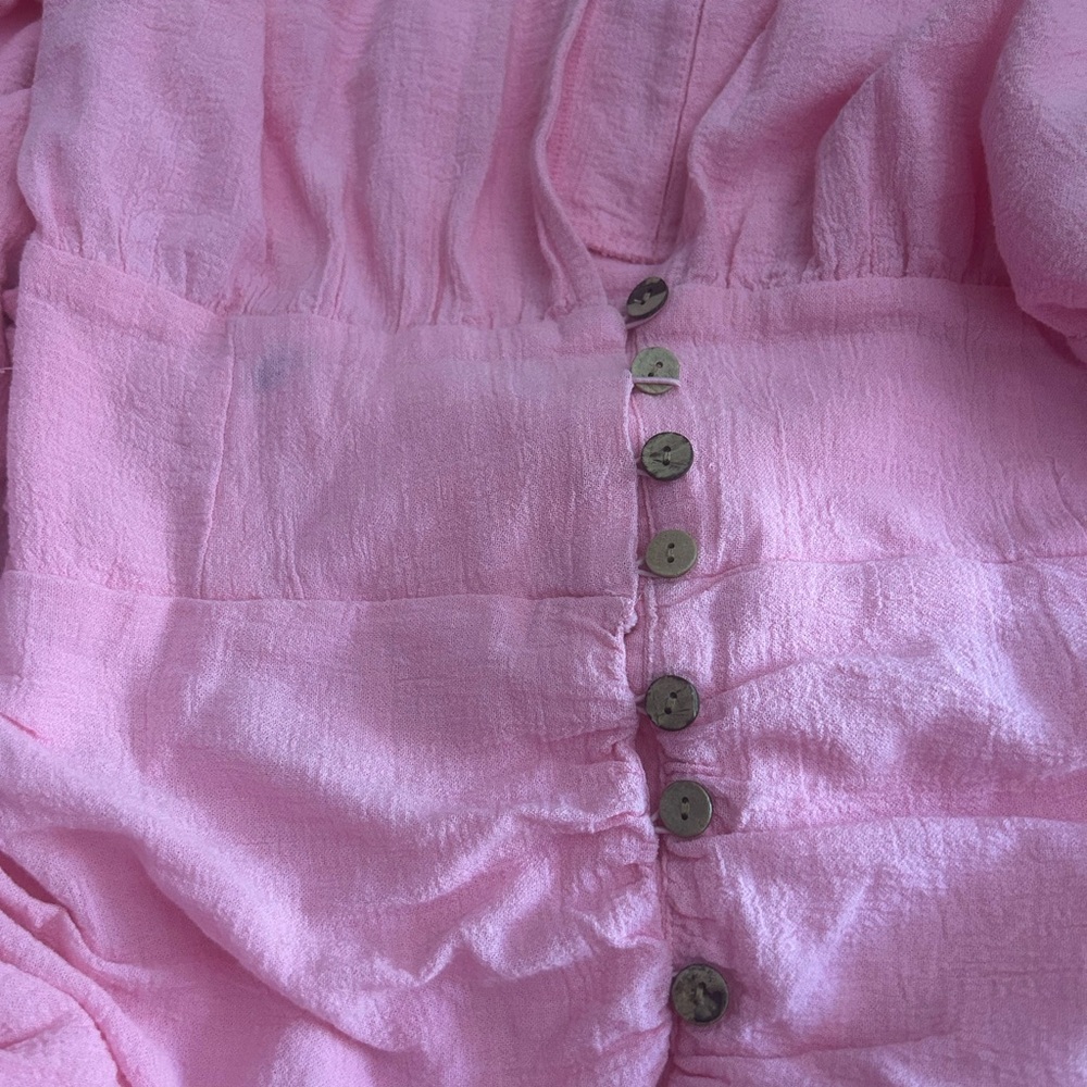 NWOT Free People The Only One Mini Dress
Size Small Pink
Ruched fitted bottom - Picture 4 of 8